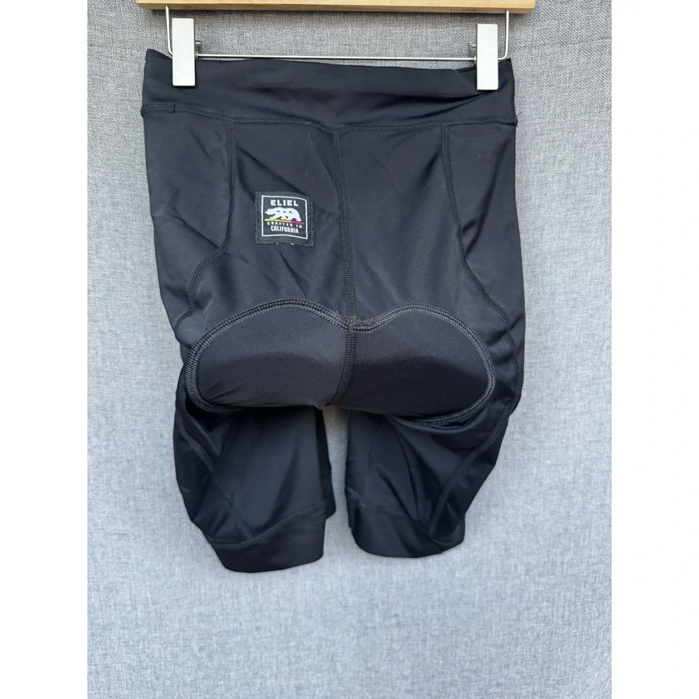 Eliel Mens Cycling Padded Shorts Sz Small Black Made in USA